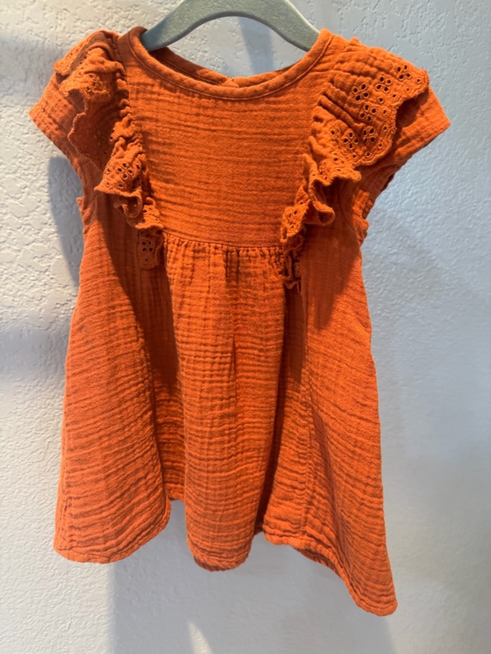 Cat & Jack Orange Girls' Ruffle Casual Dress